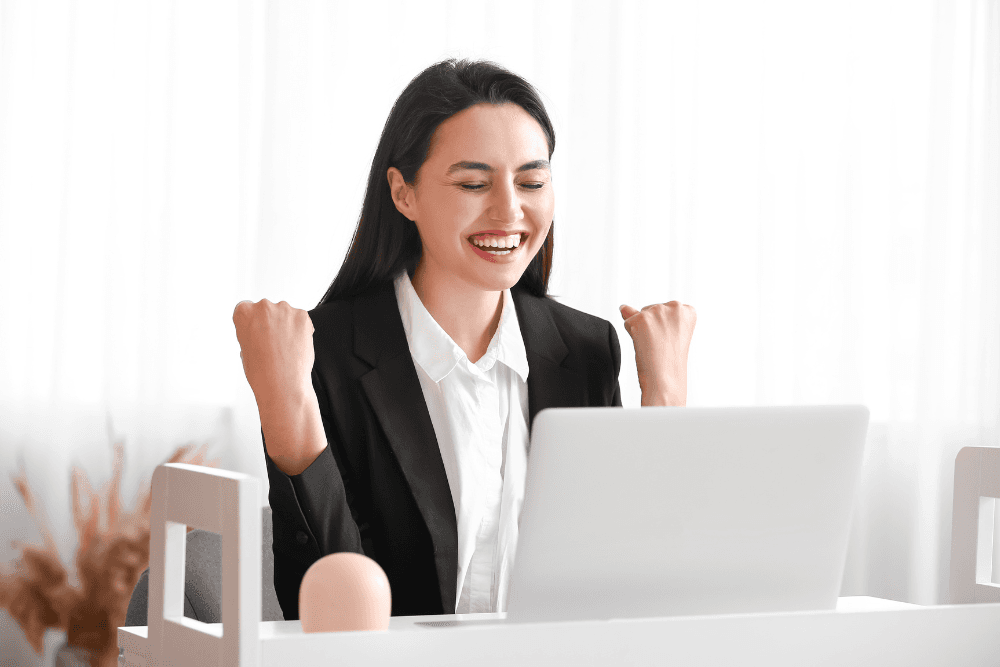 Fresh graduate preparing with an AI interview assistant