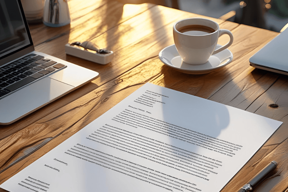 Job seeker creating and editing an AI generated cover letter