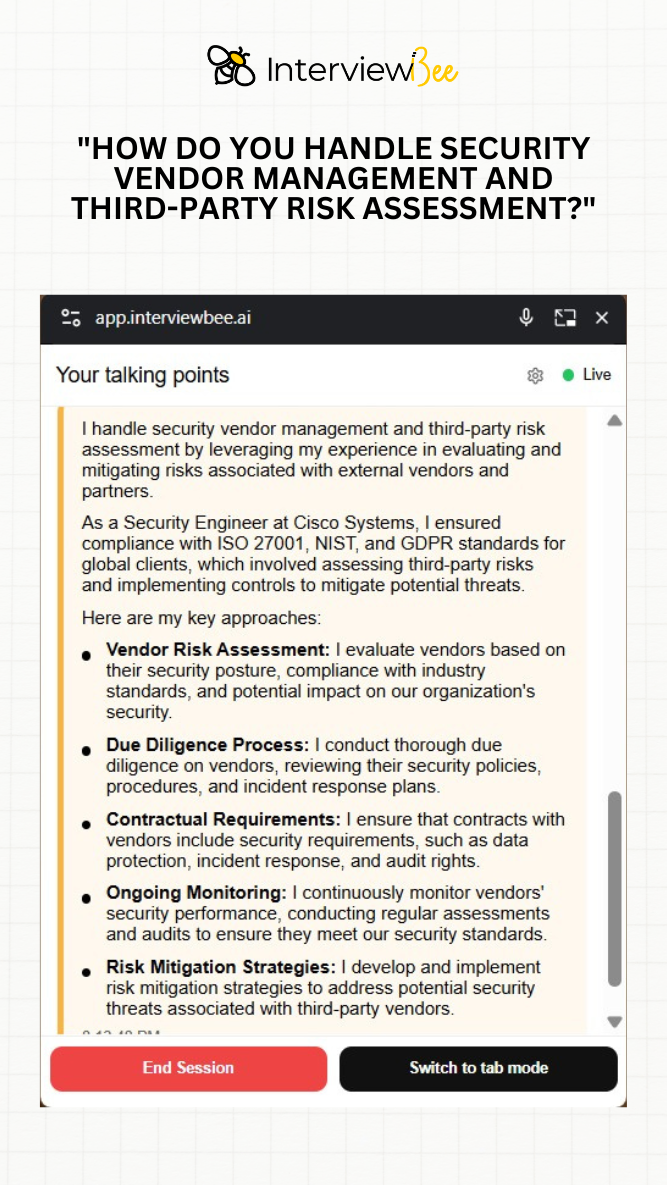 Infographic on how to answer cybersecurity interview questions using the STARR method. Question 10