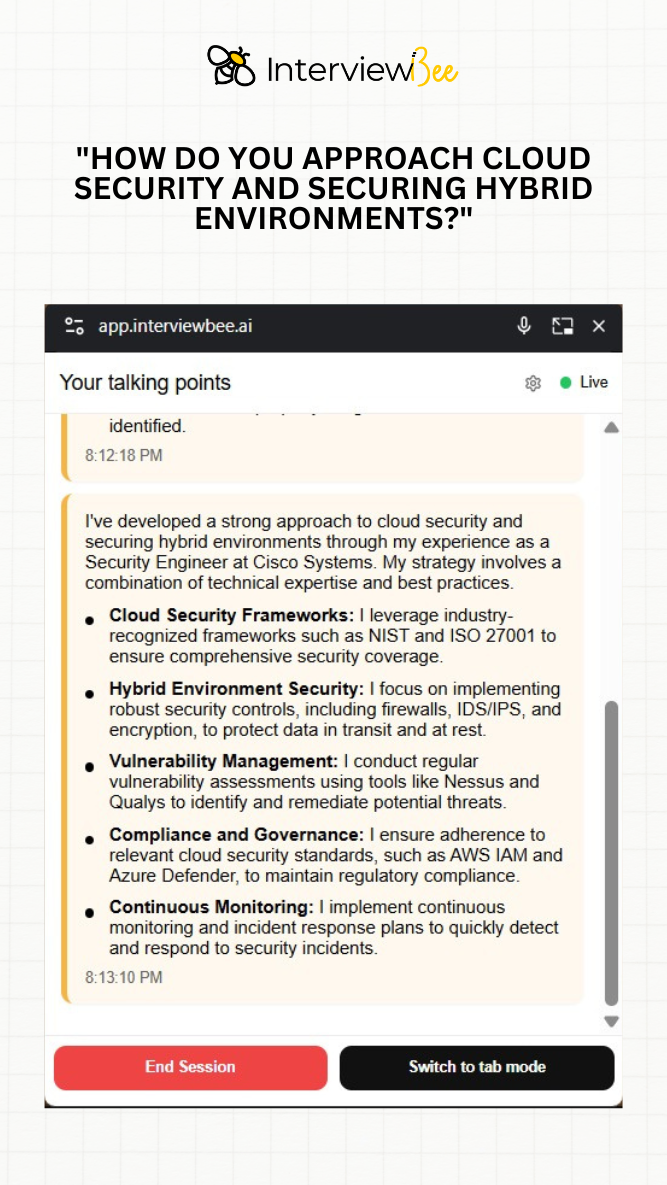 Infographic on how to answer cybersecurity interview questions using the STARR method. Question 8