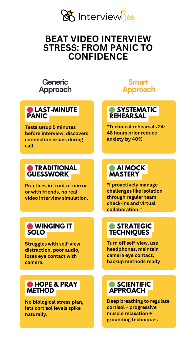 Infographic on Video Interview Stress