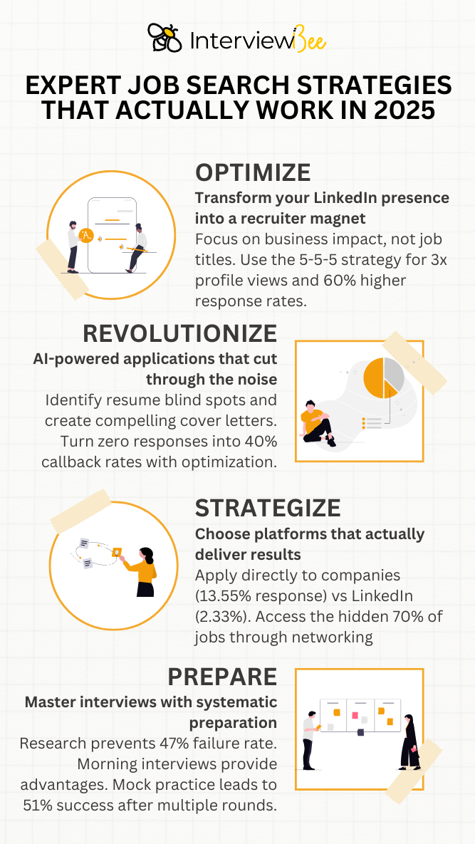 Infographic on Expert Job Search Strategies