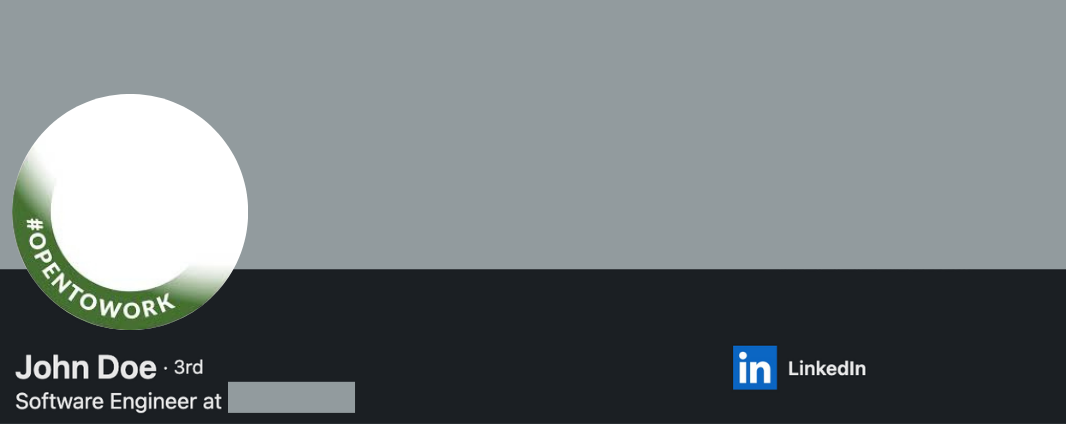 Infographic detailing the benefits of the public LinkedIn 'Open to Work' banner